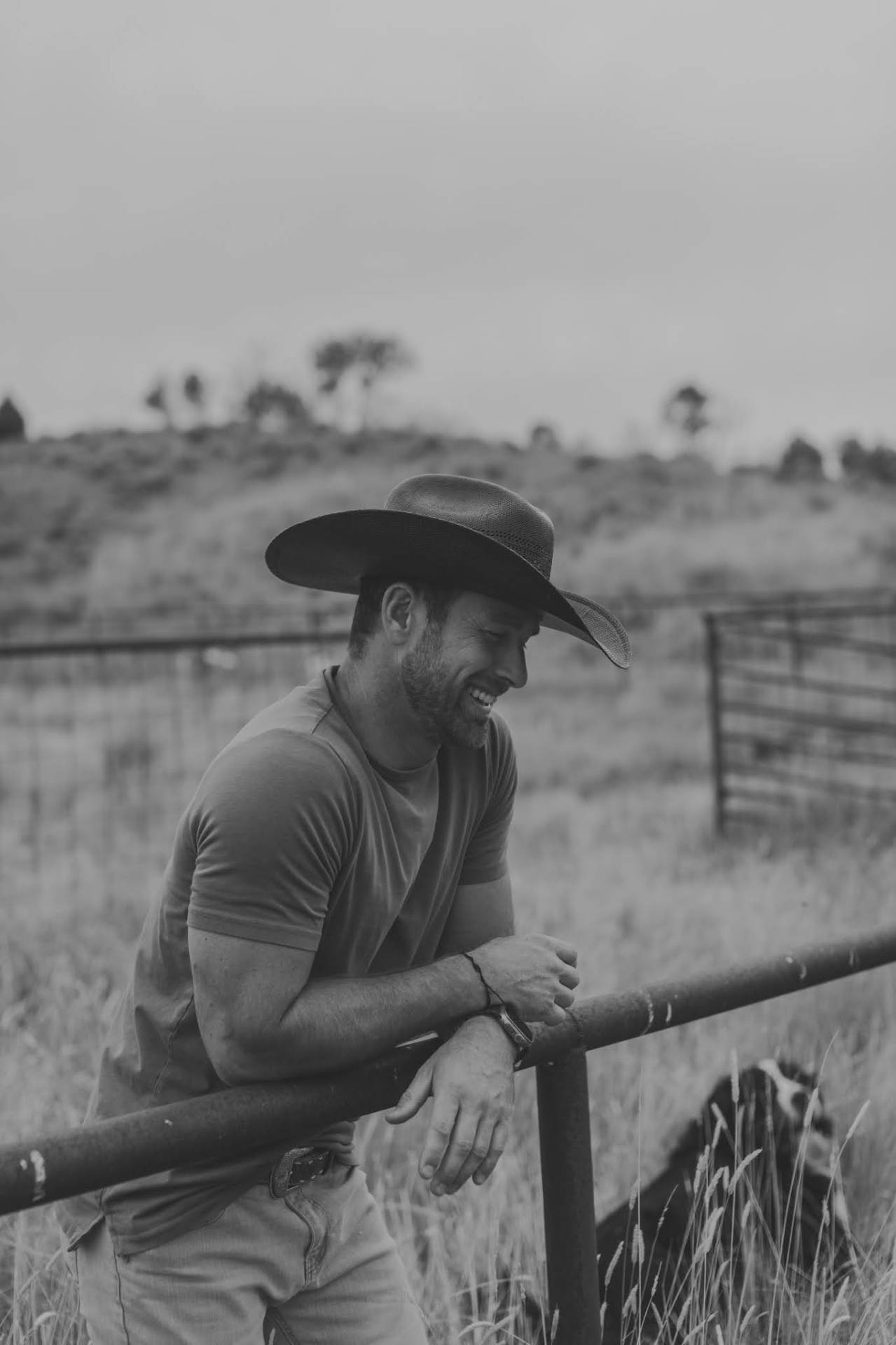 Bubba Page with his family on the ranch